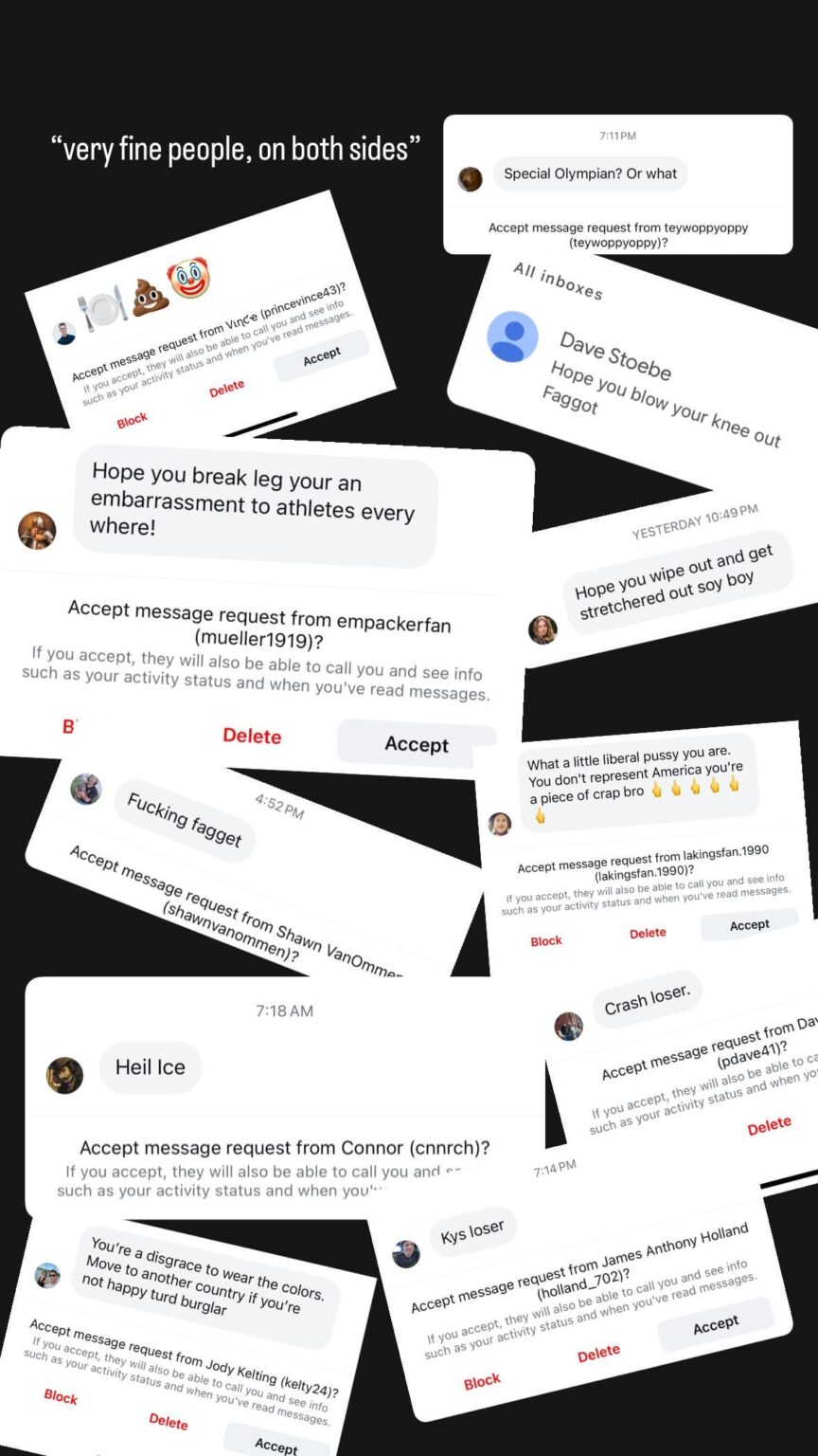 Olympic skier Gus Kenworthy shared some of the feedback he received on Instagram after he spoke out against ICE