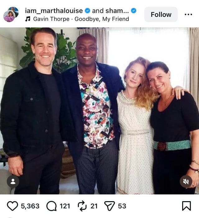 Princess Martha Louise and Shamen Durek posted about James Van Der Beek