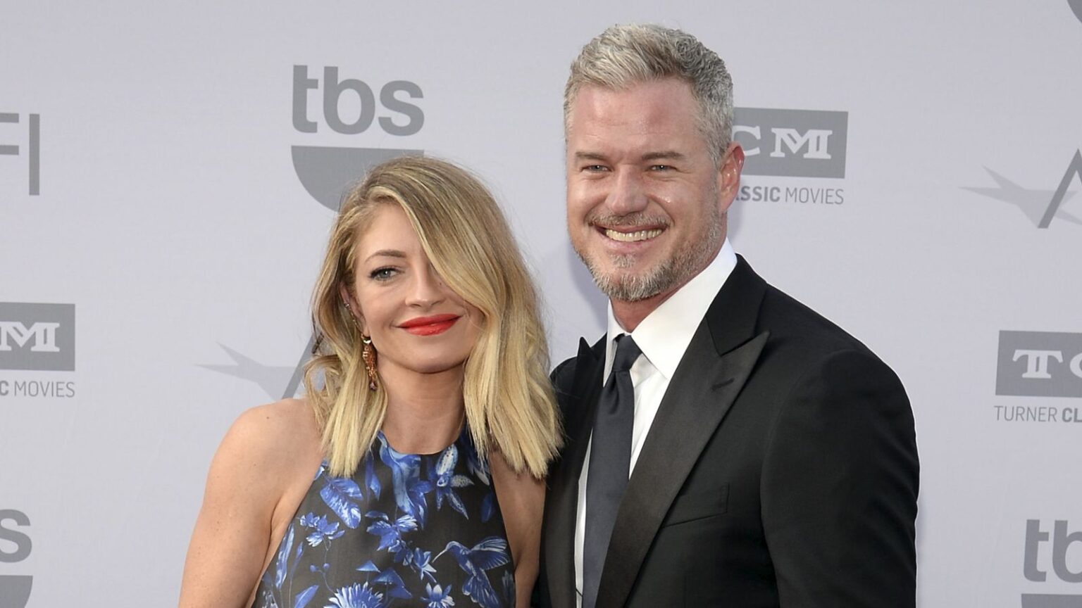 Eric Dane: Fundraiser for family of late Grey’s Anatomy actor surpasses £200,000 | Ents & Arts News Rebecca Gayheart and husband, Eric Dane, at an event in LA in 2015. File pic: Reuters