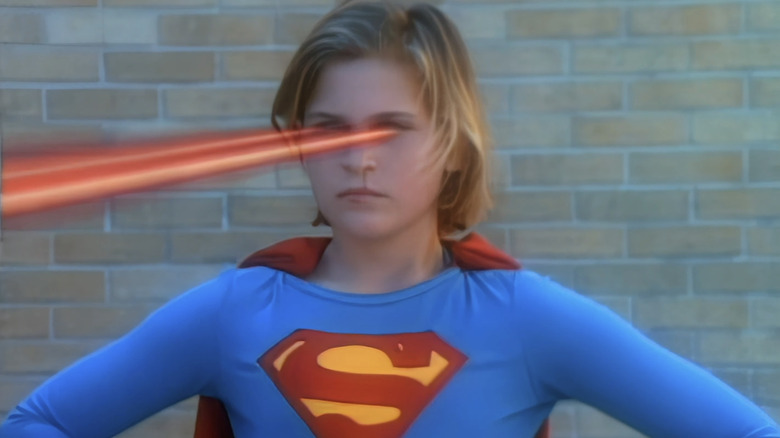 Joaquin Phoenix's Billy Hercules uses his heat vision as Superboy in Superboy