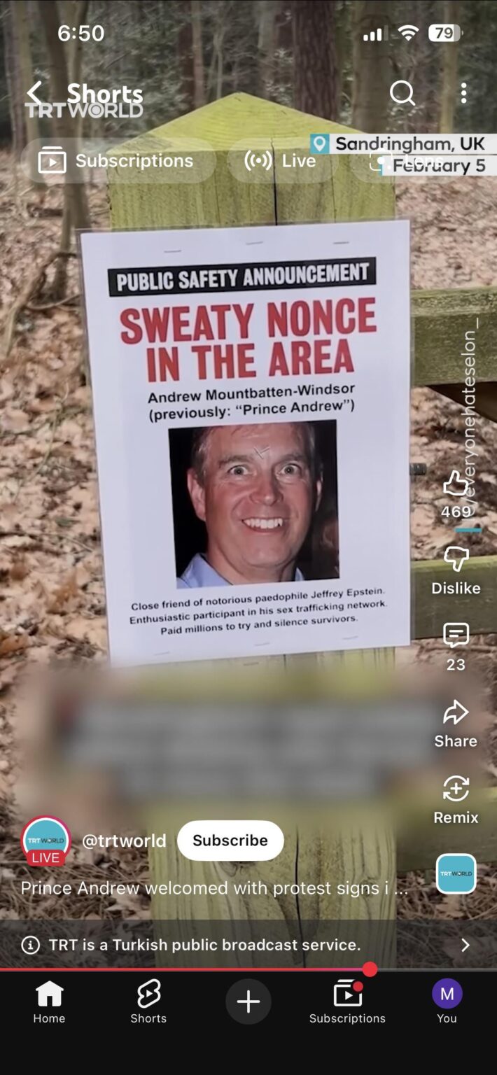 Warning Signs Posted in Andrew’s New Neighborhood