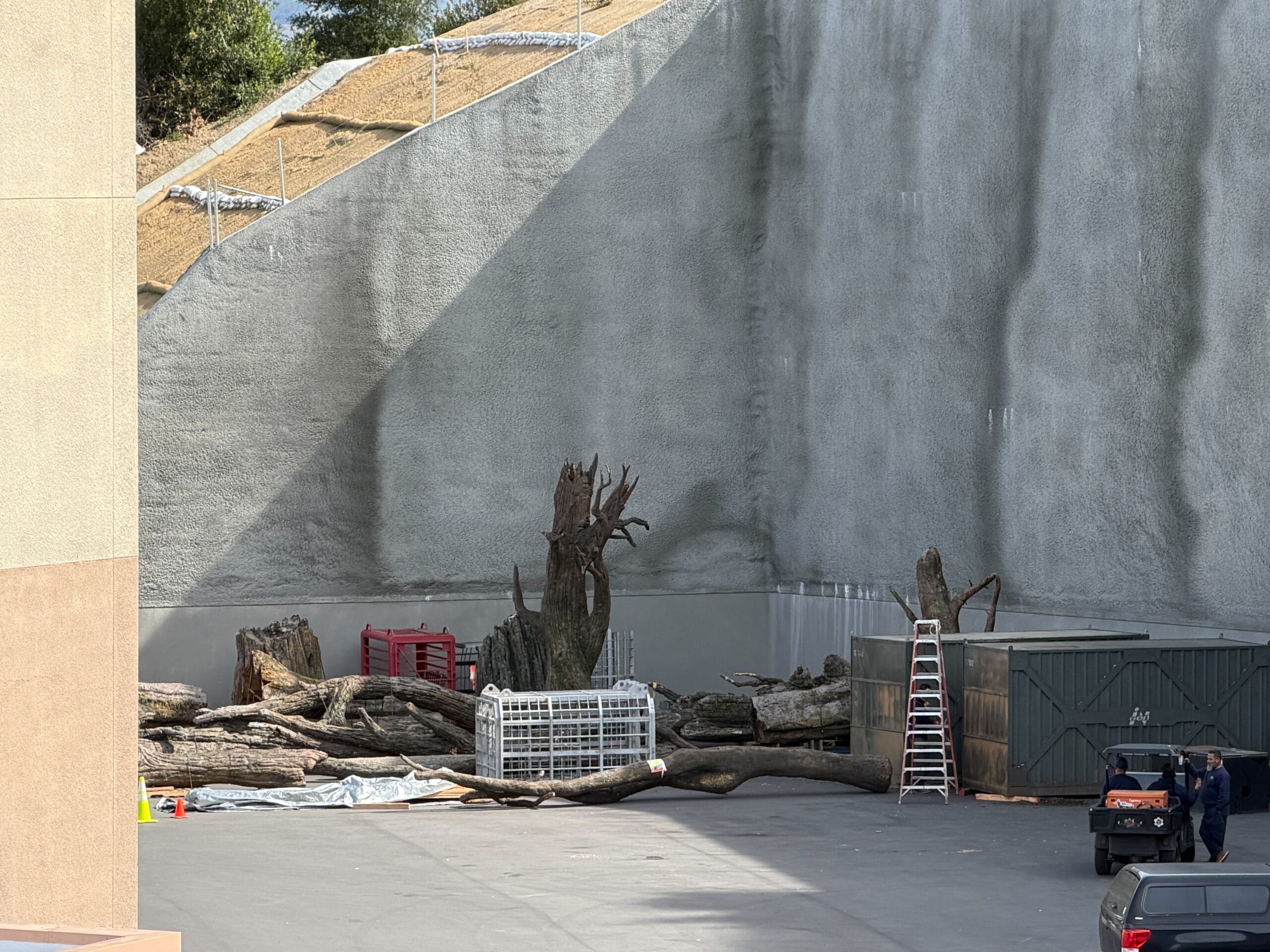 Jurassic Park props seen backstage at Universal Studios Hollywood