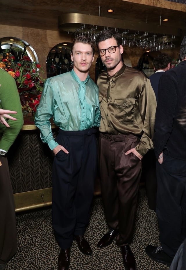 Connor Storrie and François Arnaud at the dinner party thrown to celebrate Connor's Culture Magazine cover
