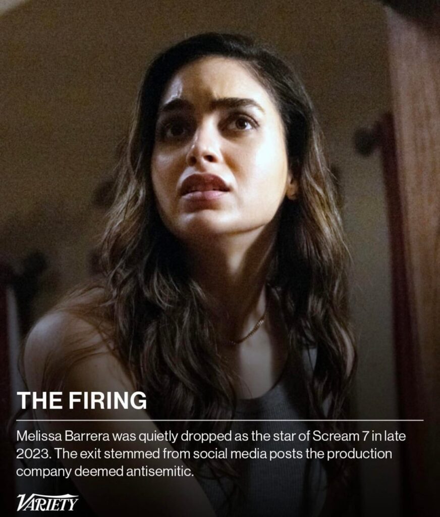 Variety is now claiming Melissa Barrera was quietly dropped from Scream 7. In reality, Spyglass told Variety and Variety published she was let go due to antisemitism. Don’t let Variety and Spyglass rewrite what they did. Melissa was not quietly let go, she was publicly smeared. Variety is now claiming Melissa Barrera was quietly dropped from Scream 7. In reality, Spyglass told Variety and Variety published she was let go due to antisemitism. Don’t let Variety and Spyglass rewrite what they did. Melissa was not quietly let go, she was publicly smeared.