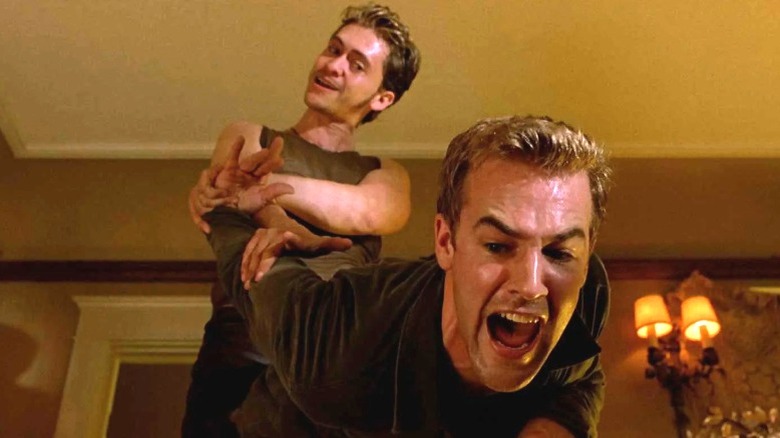 Sean getting held in an armlock in 