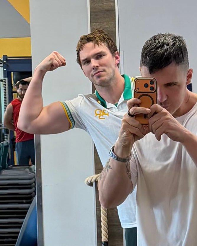 Nicholas Hoult at the gym getting ready for  'MAN OF TOMORROW'