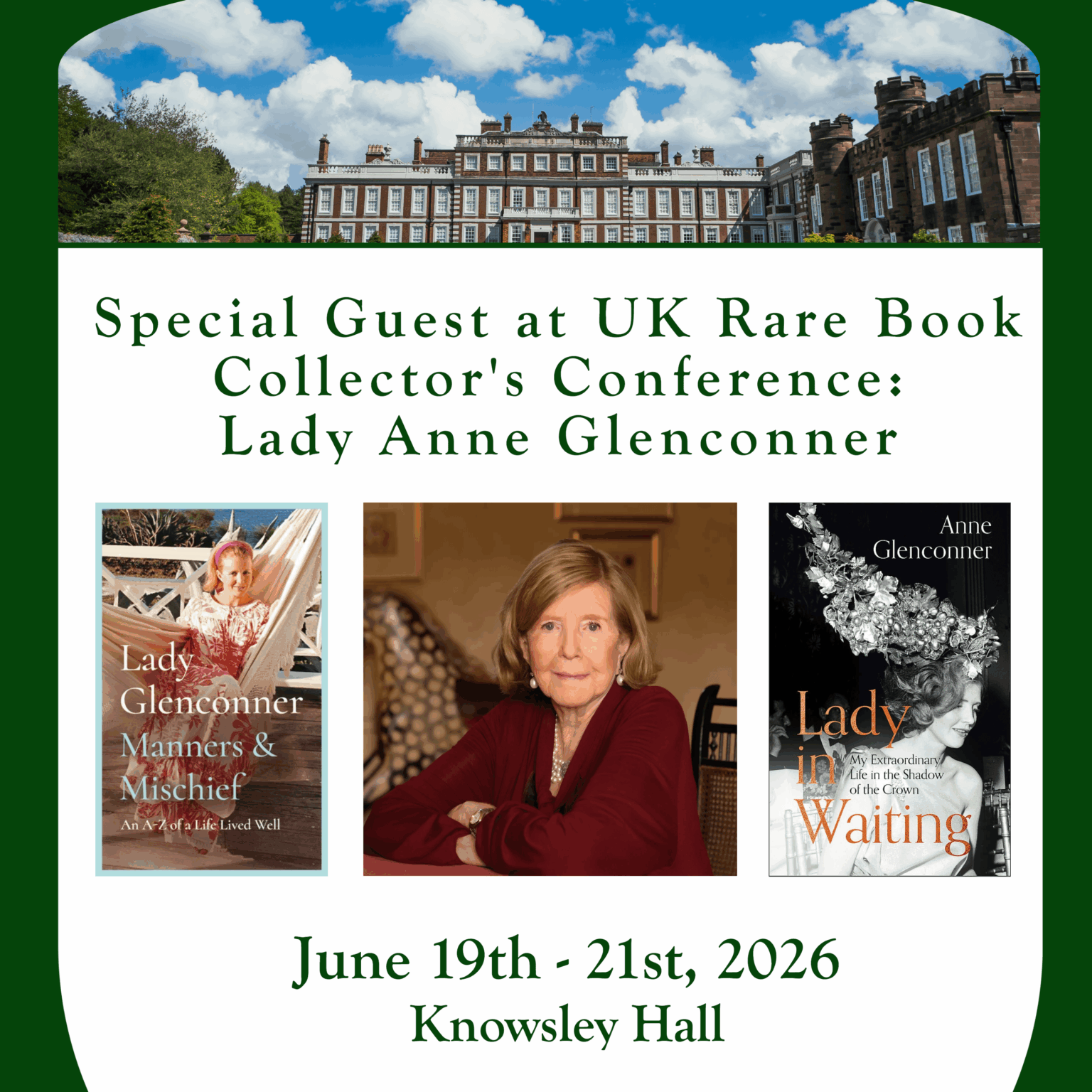 For those in the UK, don't miss your chance to hear Lady Anne Glenconner speak!