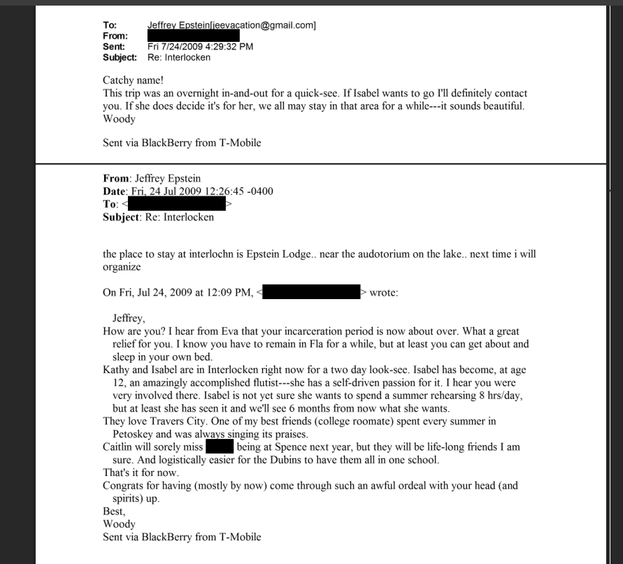 Woody Allen & Jeffrey Epstein Correspondence (others incl. with Soon-Yi)