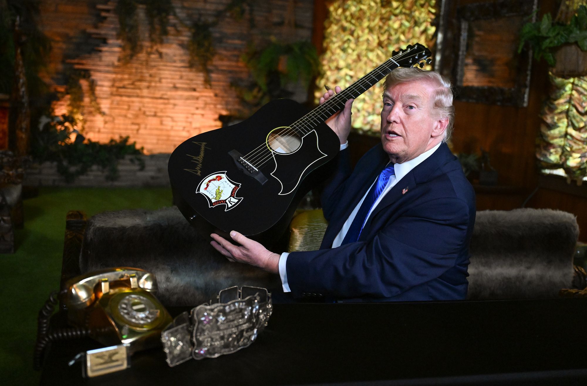 Trump appeared stumped when asked for his favorite song by the ‘King of Rock ‘n’ Roll’ while on an impromptu tour of Graceland