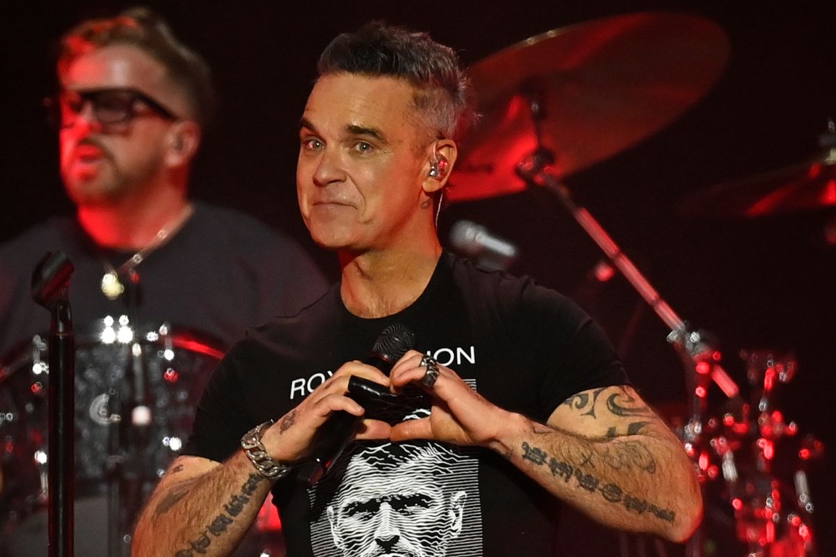 Robbie Williams performed at Manchester's Aviva Studios on Friday, February 27