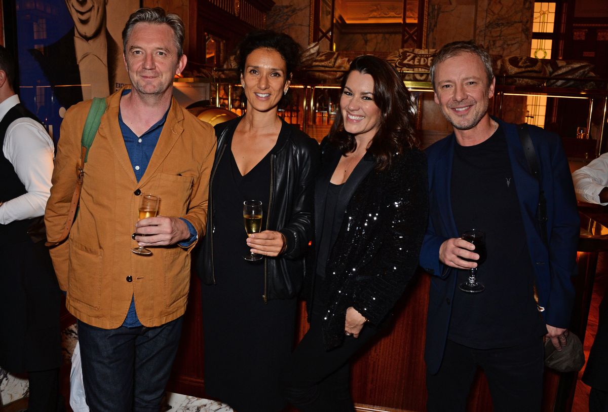 Colin Tierney and Indira Varma pictured with Kate Magowan and John Simm