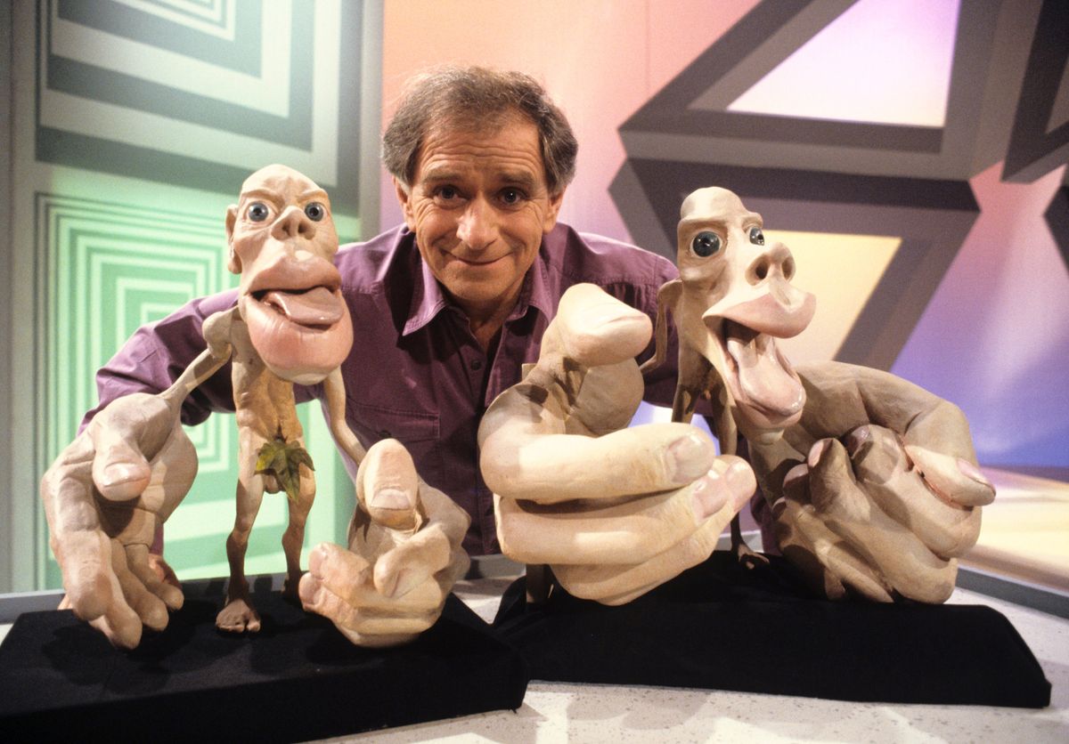 Johnny Ball on set of 'Johnny Ball Reveals All' - 1993