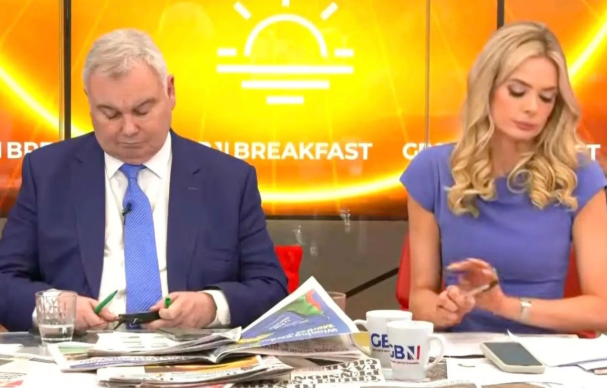 Eamonn appeared to fall asleep at his desk