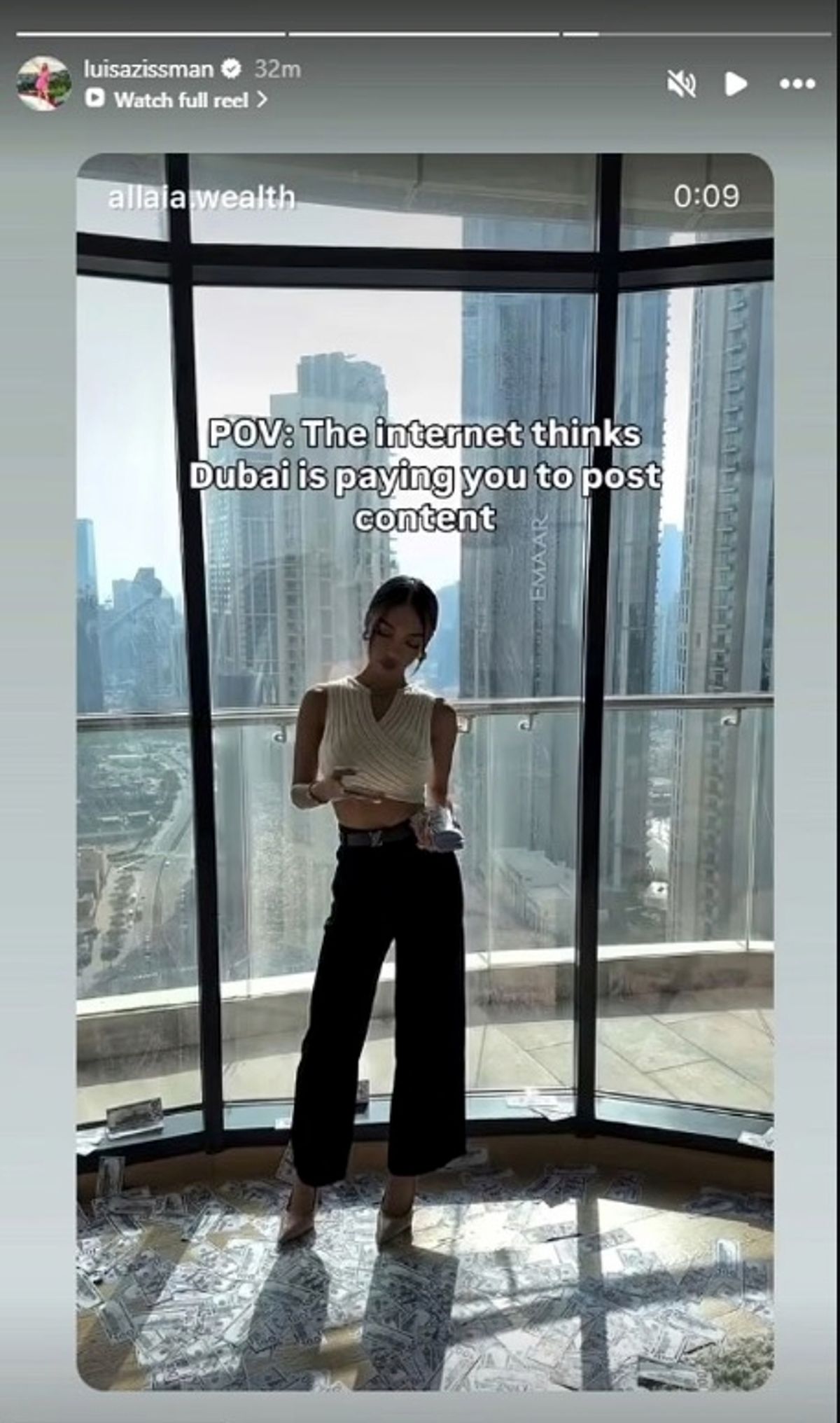 Luisa reshared a post hitting out at claims she's being paid by the UAE government