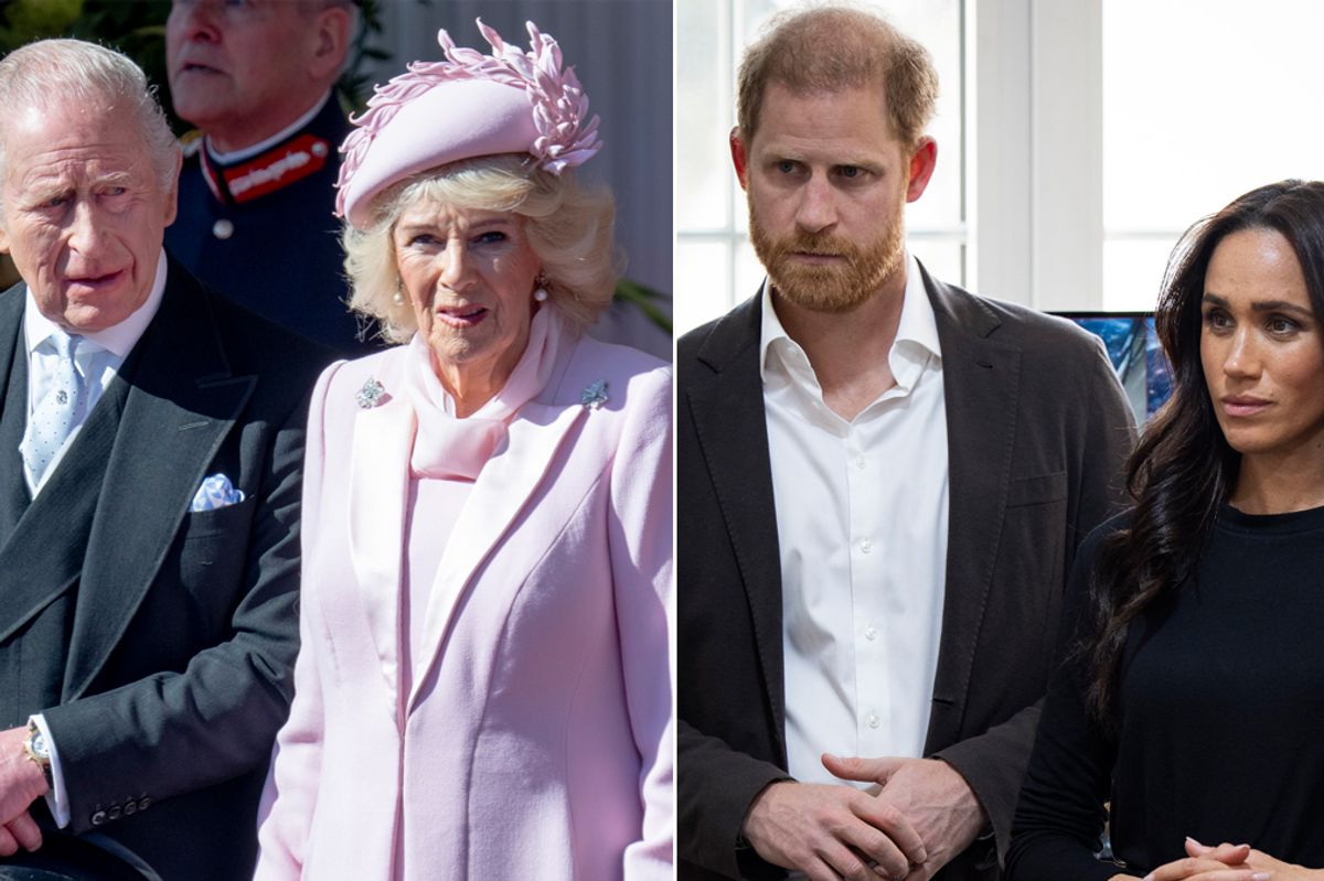 King Charles III, Queen Camilla, Prince Harry and Meghan Markle