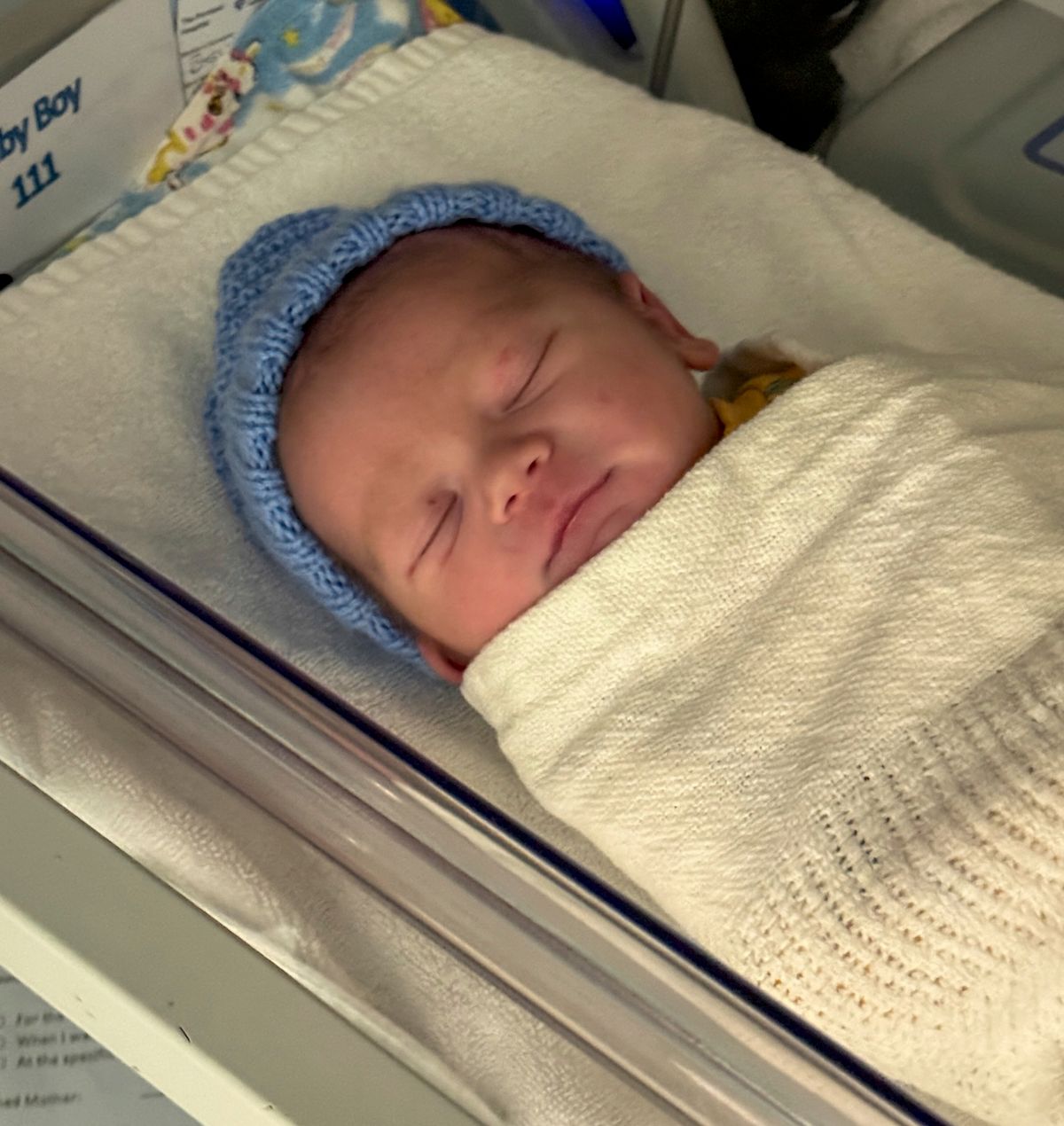 Joe shared an adorable image of their baby boy to announce his arrival