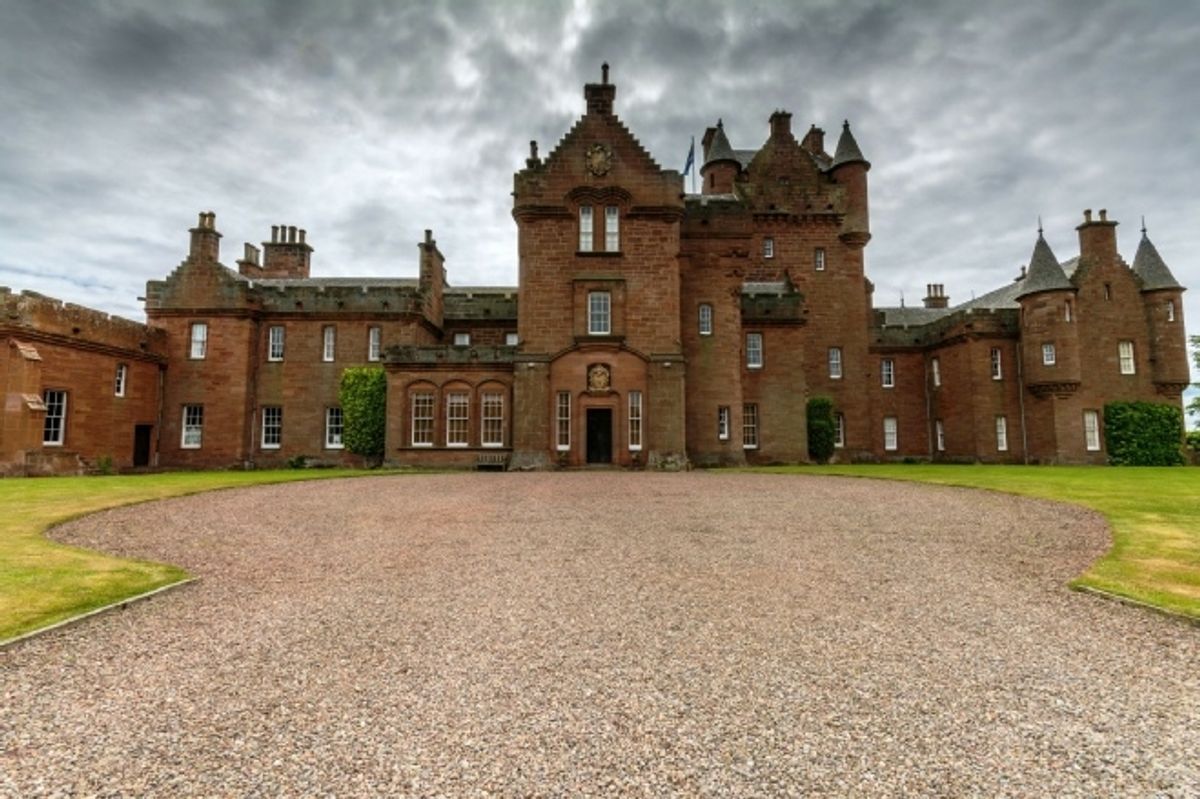 Home sweet home... Ayton Castle, Alan Carr's new abode in the Scottish borders