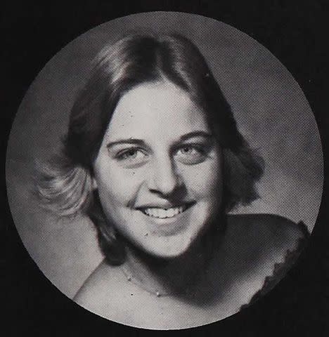 A yearbook photo of Ellen DeGeneresCredit: Ancestry.com