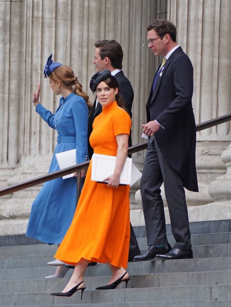 Jack Brooksbank (back right), Princess Eugenie (front right), Princess Beatrice and Edoardo Mapelli Mozzi | Source: PA