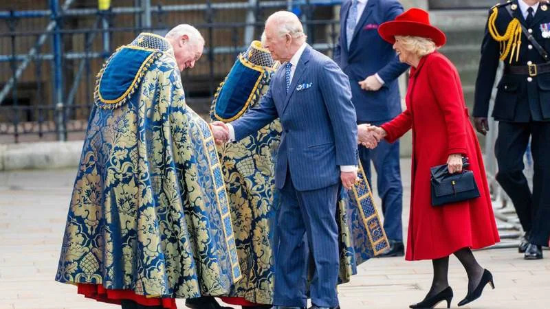 King Charles III and Queen Camilla greet the priest at the annual Commonwealth Day service in 2026. By: MEGA