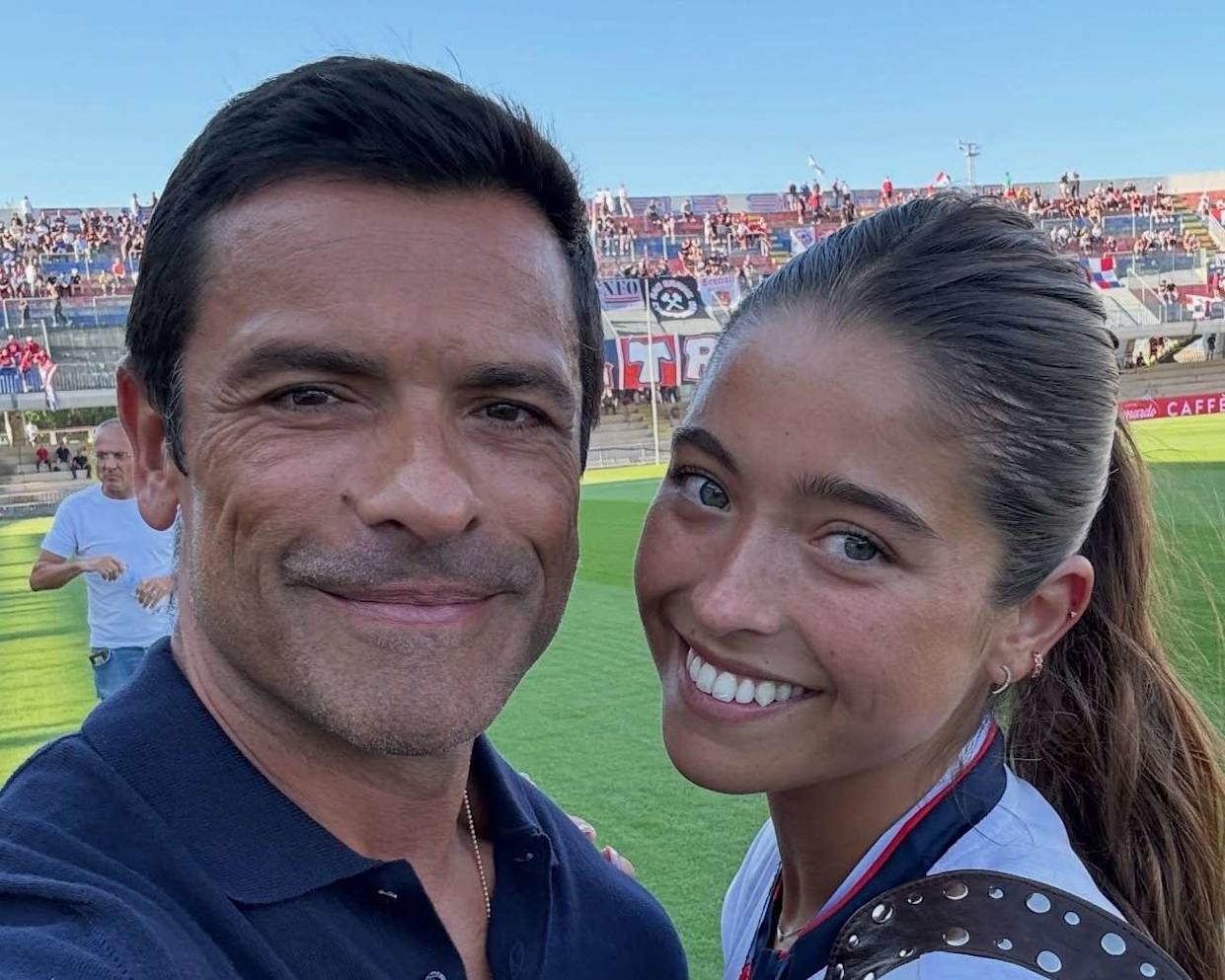 Mark Consuelos with his daughter Lola.Credit: Lola Consuelos/Instagram