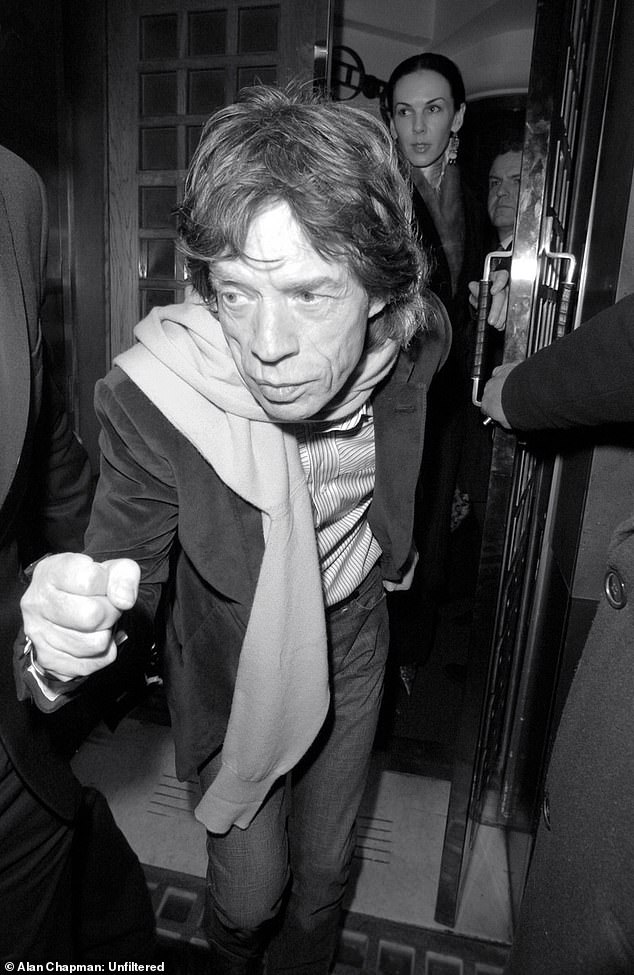 He's managed to capture moments of charisma, vulnerability, defiance and joy unfold naturally (pictured Mick Jagger)