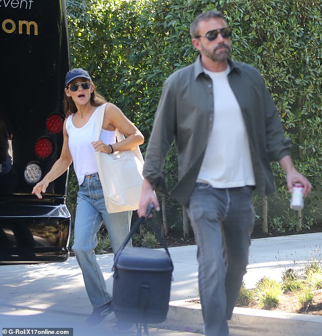 Earlier they were seen leaving her house in Brentwood, California and getting into his black BMW