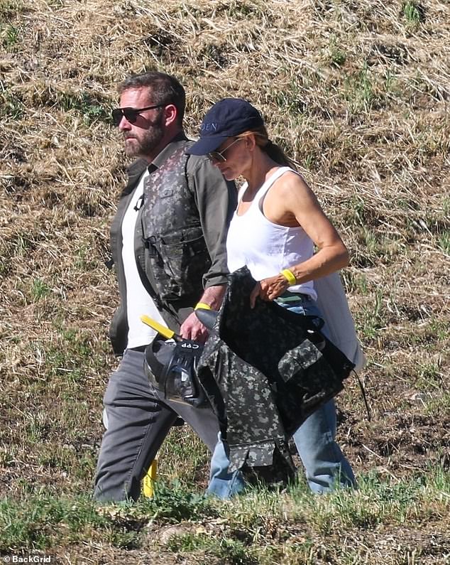 Jennifer Garner and Ben Affleck, both 53, reunited for a paintball session in Castaic, California on Saturday