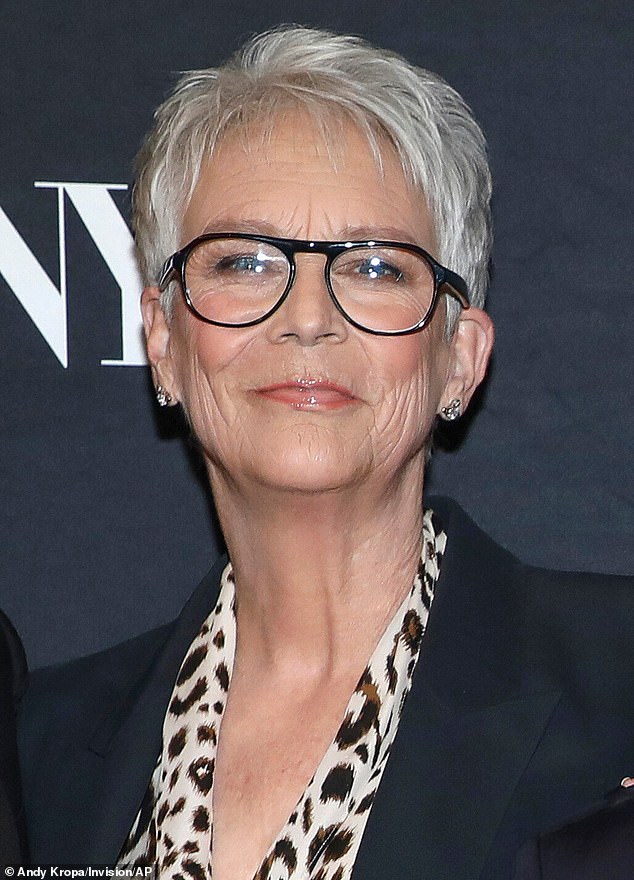 Hairstylist Sean James styled the Ella McCay actress's natural white pixie cut and make-up artist Grace Ahn made sure she was ready for her close-up at the event