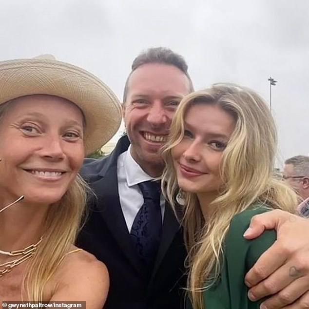 The model has been kickstarting her own fashion career while studying at Vanderbilt University (pictured with her parents Gwyneth and Chris)