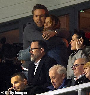 Lively continued to stay close to the actor as they held lighthearted conversations and kept up with the score