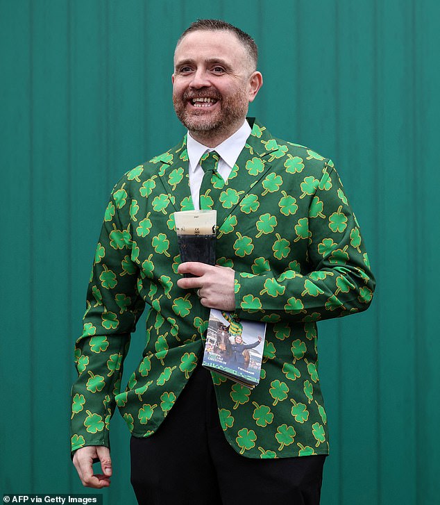One reveller was dressed in a shamrock emblazoned blazer
