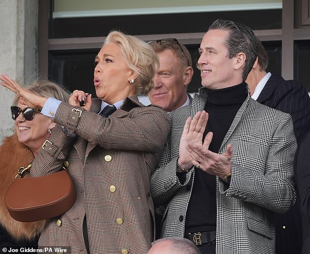 The duo put on a very animated display while watching the races