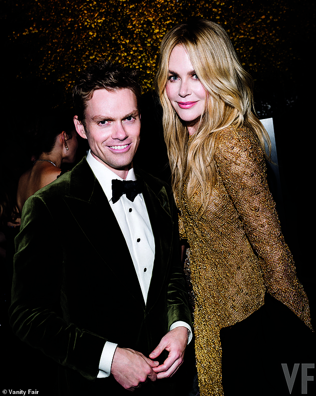 Recently divorced Nicole Kidman also posed for a picture with Mark Guiducci, the global editor of Vanity Fair and host of the afterparty