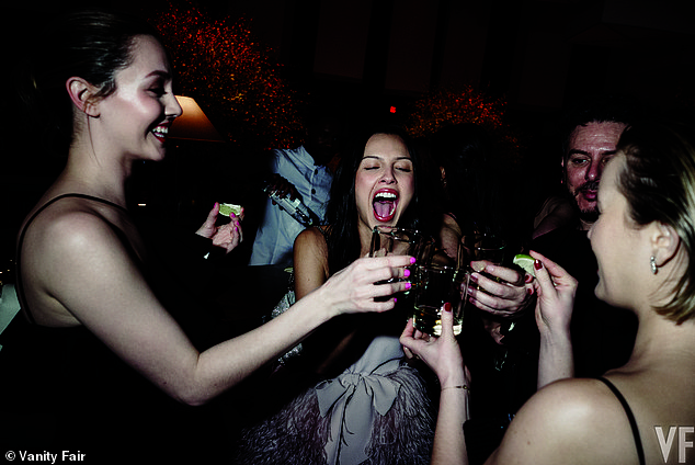 Another cheeky snap showed Olivia Rodrigo having a ball with a group of people, including actress Iris Apatow and record producer Daniel Nigro