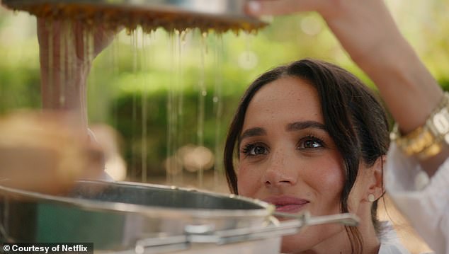 Shows such as With Love, Meghan (pictured) have failed to hit expectations, which has contributed to the decline of the relationship between the streamer and the couple