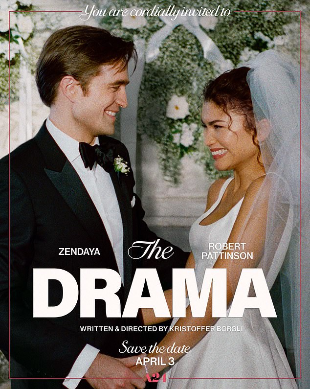 She's committed to wearing something old, something new, something borrowed and something blue on the promo tour for The Drama (pictured with Robert Pattinson)