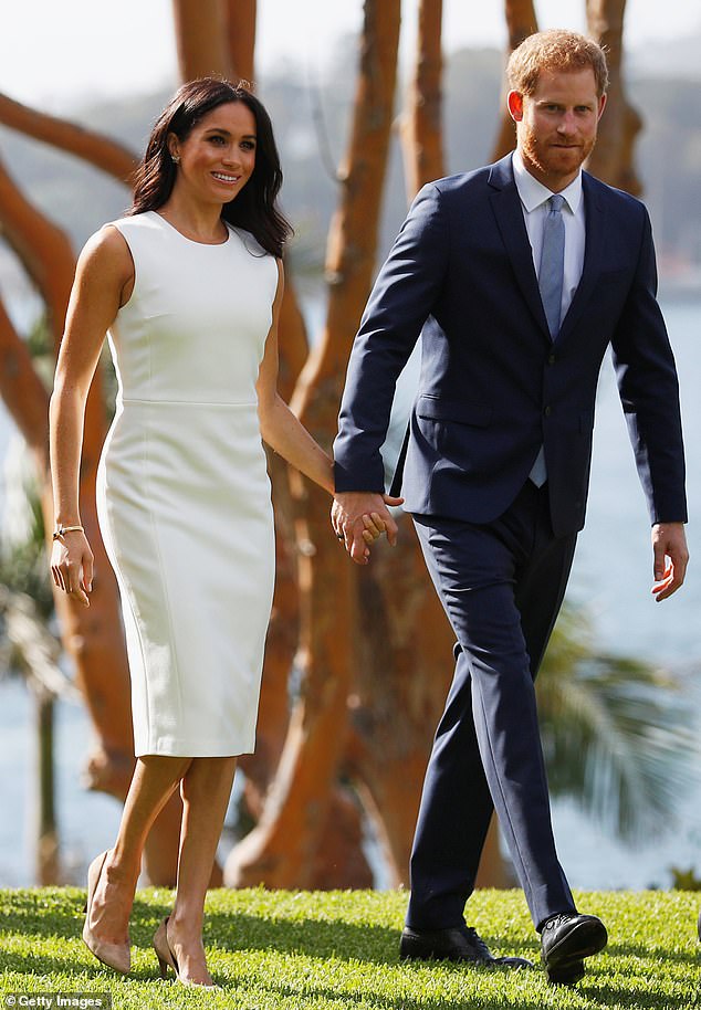 The forthcoming Australian tour of Meghan and Harry will be vastly different to the state-funded tour in 2018 (pictured, the couple in Sydney) when they were still working royals