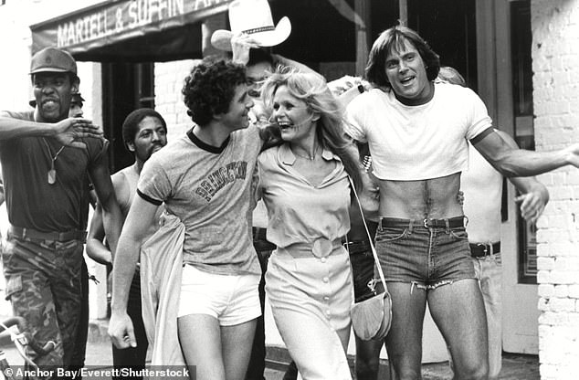 Perrine with Steve Guttenberg and Caitlyn Jenner, formerly Bruce Jenner, in 1980's Can't Stop the Music