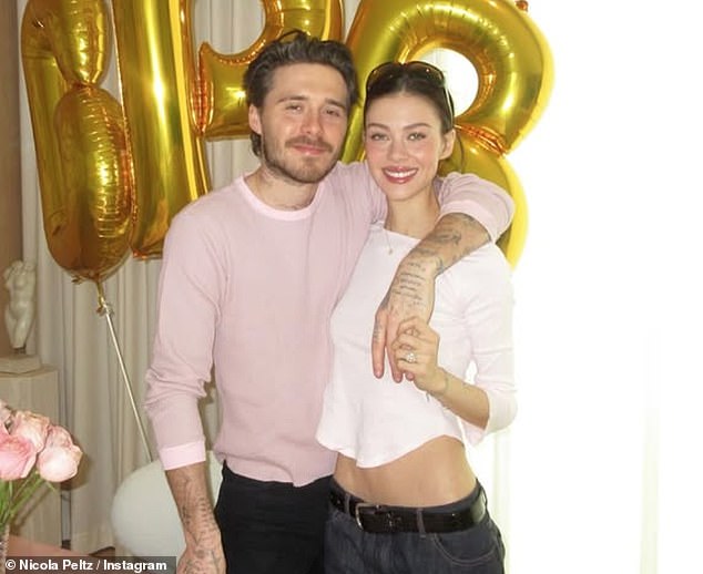 Nicola Peltz, 31, shared a photo of the gushing love note she woke up to from her husband Brooklyn Beckham, 27, on Tuesday