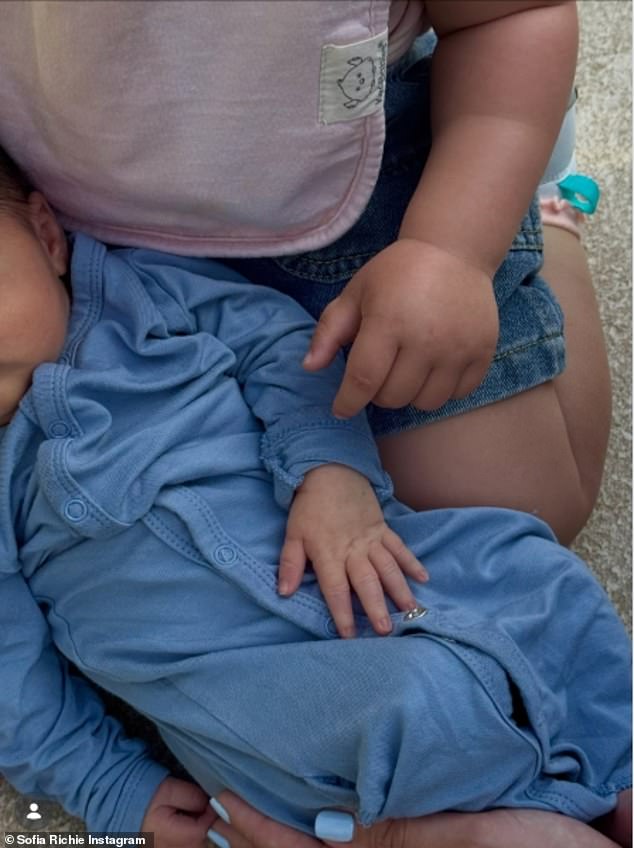 Henry and Eloise were seen together in a cute photo that Richie placed online. 'Loves of my life,' she captioned the image on social media as Lily Collins and Lisa Rinna hit the like button