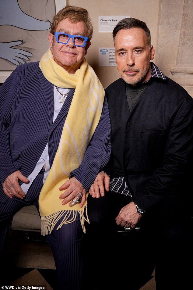 David recently gave an update on him after he contracted a severe eye infection that left him blind in his right eye and with limited vision in his left (pictured in January)