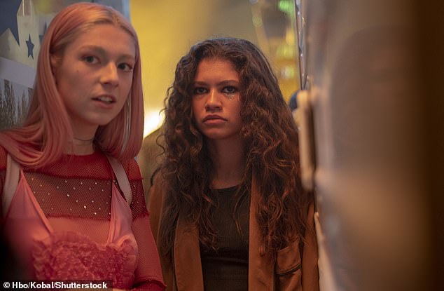 The actress told Gala France that she would pick Euphoria co-star Hunter Schafer (Pictued left) and Beyonce  as her celebrity bridesmaids