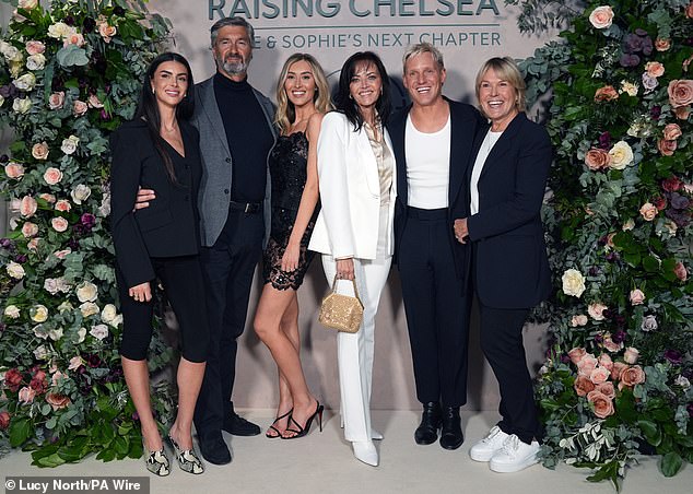 They celebrated alongside Sophie's parents Sarah and Patrique, her sister Georgia, as well as Jamie's mother Penny