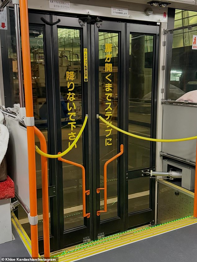 Kardashian - who boasts 367.9 million social media followers - didn't share much in the way of sightseeing from the trip, only a glimpse of subway doors