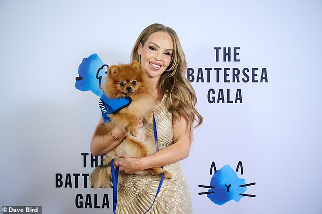 Katie Piper with Battersea rescue dog Nemo