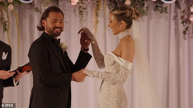 The wedding was captured on camera as the reality star had signed a deal with ITV for a 17-episode series, Olivia Meets Her Match, spread across three seasons