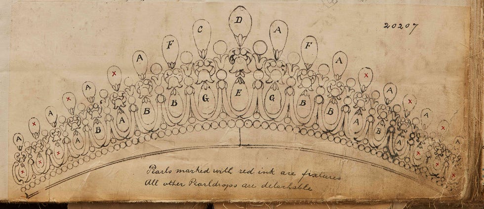 lover's knot tiara sketch