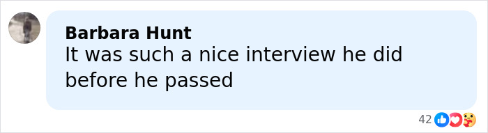 Comment discussing a heartfelt interview before Eric Dane’s cause of passing was revealed, expressing sympathy and loss.