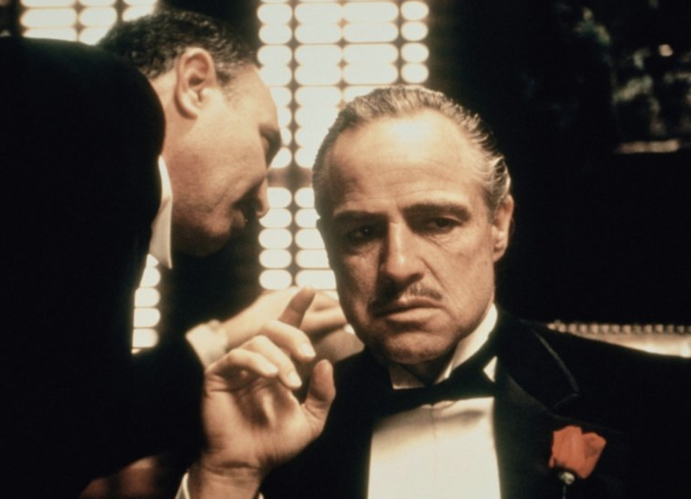 marlon brando and salvatore corsitto in the godfather 1972